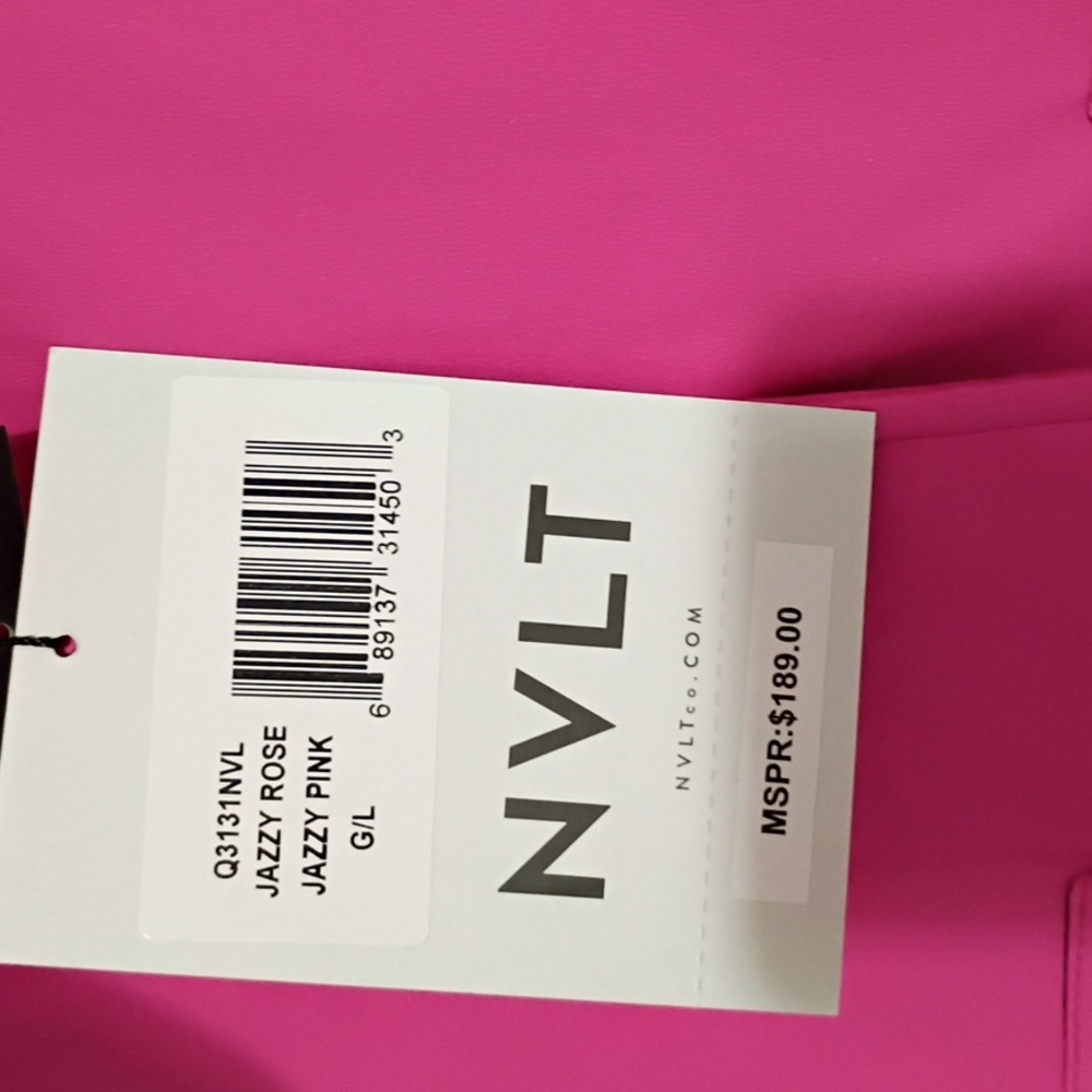 NVLT Anthropologie Jazzy Women's Size Large Pink Vegan Leather Jacket New - Picture 5 of 6
